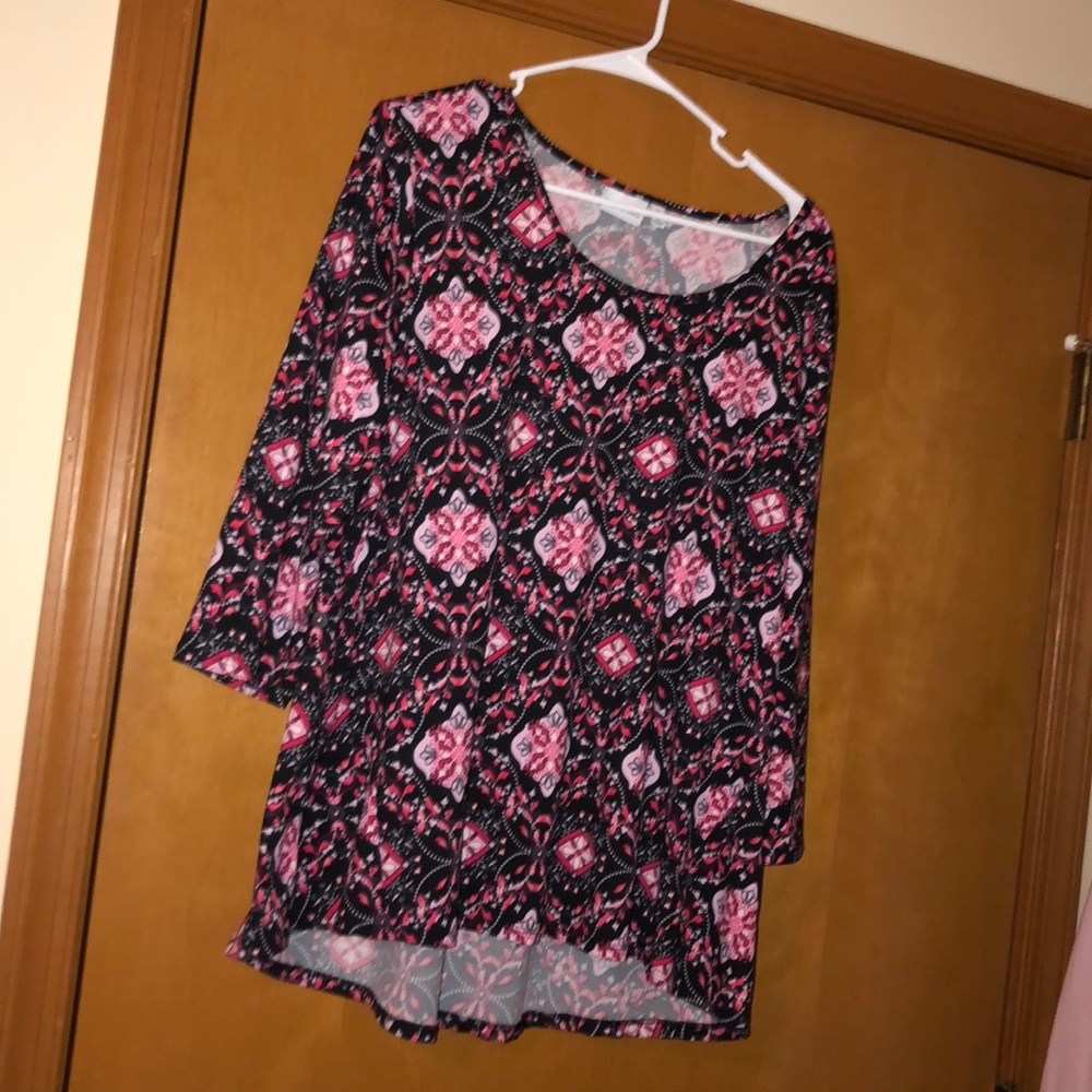 Pink and black shirt